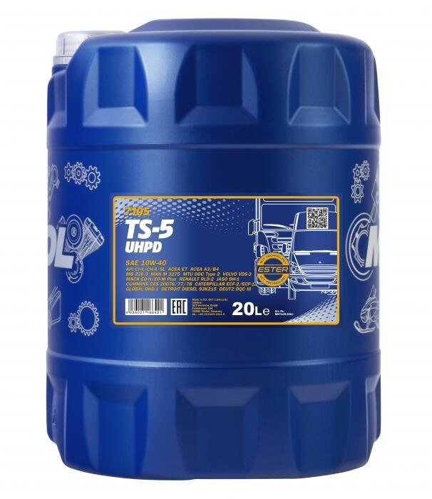 Motoreļļa Mannol 7105 TS-5 UHPD 10W-40, 20 l цена и информация | Motoreļļas | 220.lv