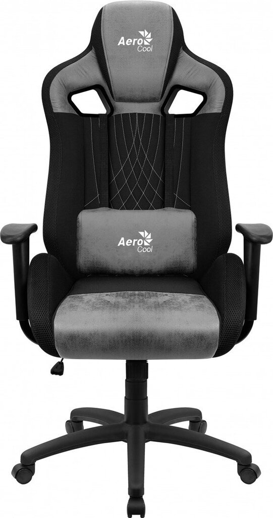 Aerocool EARL AeroSuede Universāls spēļu krēsls Melns, pelēks cena un informācija | Biroja krēsli | 220.lv