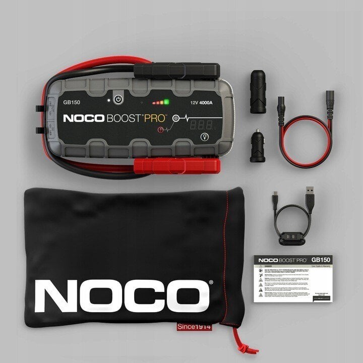 NOCO GB150 Boost 12V 3000A Jump Starter startera ierīce ar integrētu 12V/USB akumulatoru cena un informācija | Akumulatoru lādētāji | 220.lv