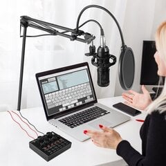 Mikrofons ar Pop filtru un USB kabeli cena un informācija | Mikrofoni | 220.lv