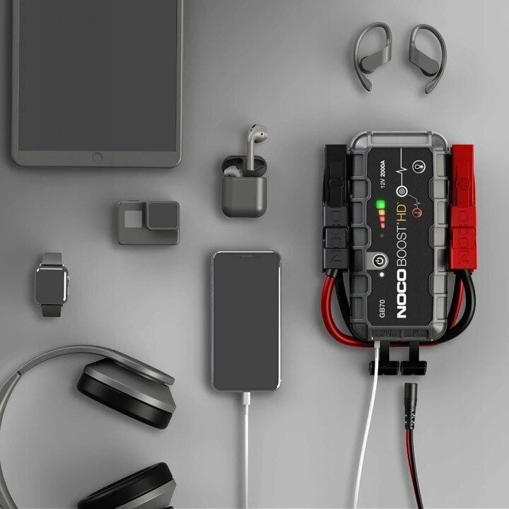 NOCO GB70 Boost 12V 2000A Jump Starter startera ierīce ar integrētu 12V/USB akumulatoru cena un informācija | Akumulatoru lādētāji | 220.lv