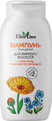 Šampūns taukainiem matiem ar linsēklu eļļu un kliņģerīšu ekstraktu EKO LĪNIJA 400ml цена и информация | Шампуни | 220.lv