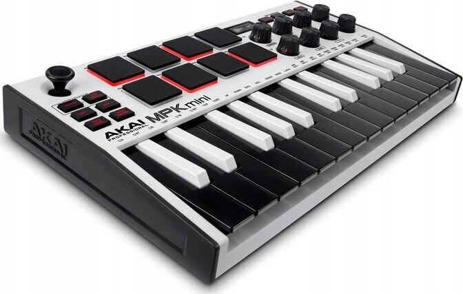 Akai MPK Mini MK3 Control tastatūra Pad kontrolleris MIDI USB Melns, Balts cena un informācija | Taustiņinstrumenti | 220.lv