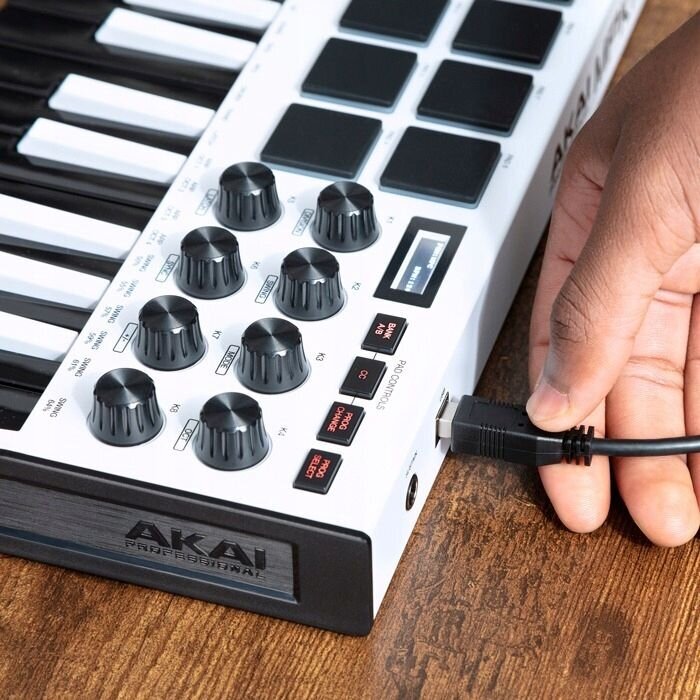 Akai MPK Mini MK3 Control tastatūra Pad kontrolleris MIDI USB Melns, Balts cena un informācija | Taustiņinstrumenti | 220.lv