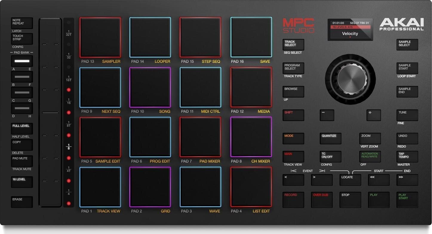 Akai MPC Studio II Mūzikas producēšanas stacija Sampler MIDI USB Melns cena un informācija | Mūzikas instrumentu piederumi | 220.lv