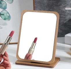 Зеркало, 22 x 14 см, светло-коричневое цена и информация | Косметички, косметические зеркала | 220.lv