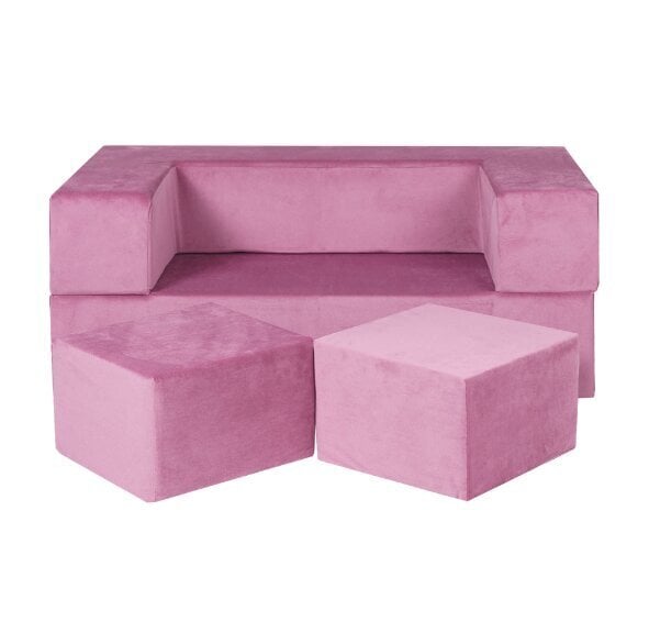 Bērnu gultiņas dīvāns, Meowbaby, 96 x 50 x 20 cm, rozā krāsā cena un informācija | Sēžammaisi, klubkrēsli, pufi bērniem | 220.lv