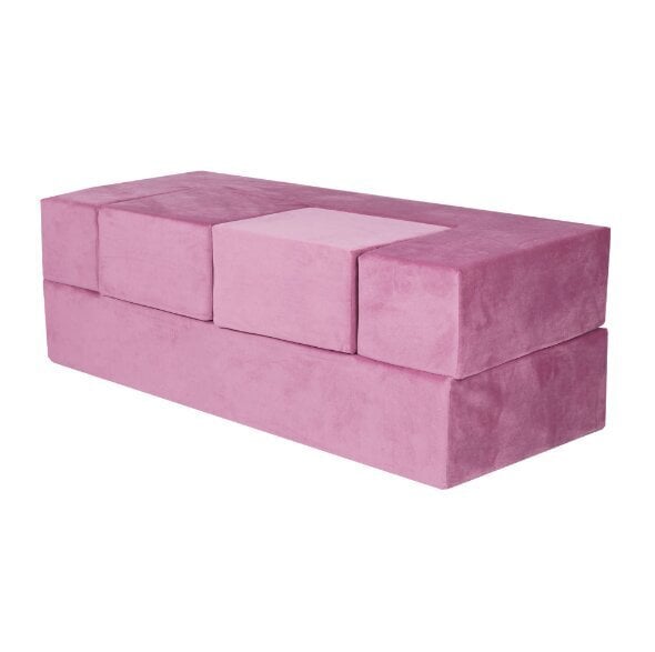 Bērnu gultiņas dīvāns, Meowbaby, 96 x 50 x 20 cm, rozā krāsā cena un informācija | Sēžammaisi, klubkrēsli, pufi bērniem | 220.lv