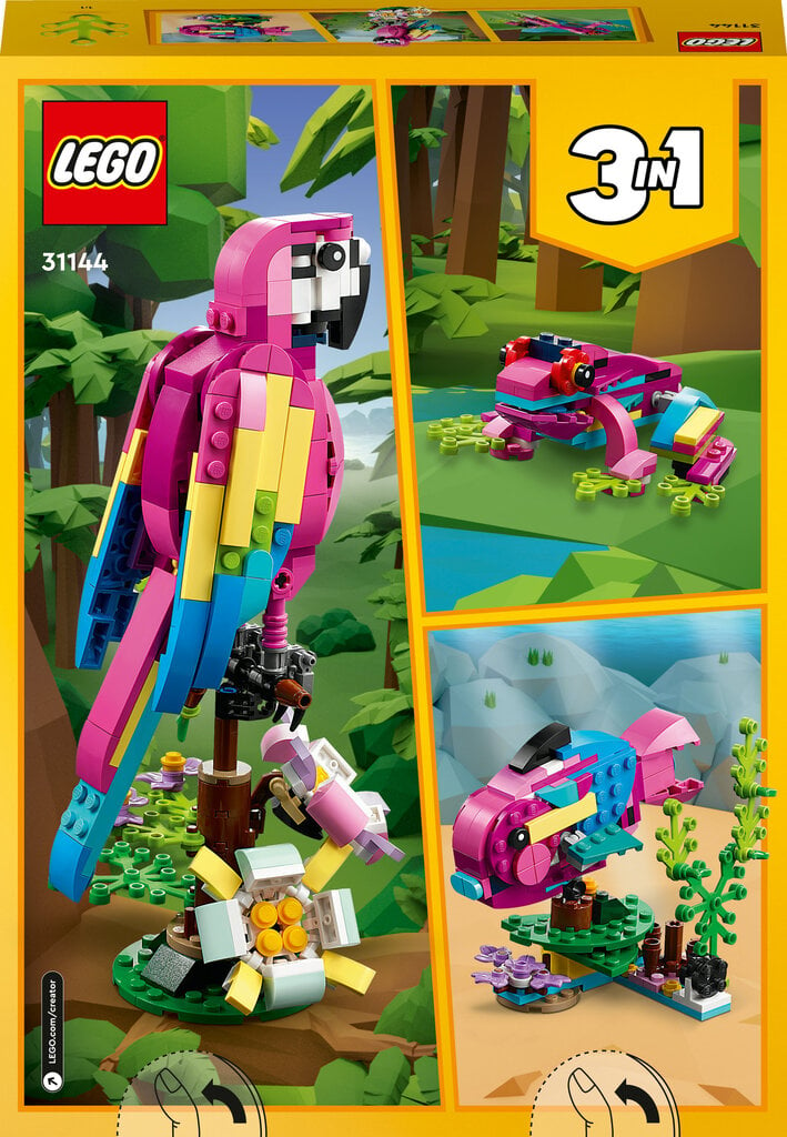 31144 LEGO® Creator Eksotisks rozā papagailis цена и информация | Konstruktori | 220.lv