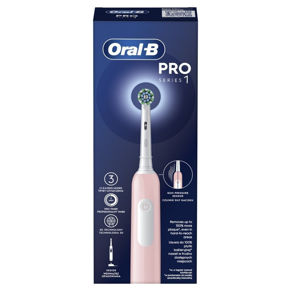 Oral-B Pro Series 1 Pink Cross Action cena un informācija | Elektriskās zobu birstes | 220.lv
