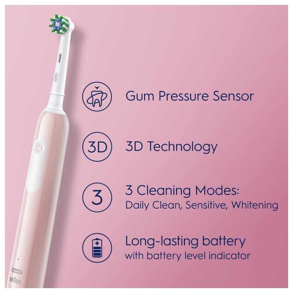 Oral-B Pro Series 1 Pink Cross Action цена и информация | Elektriskās zobu birstes | 220.lv