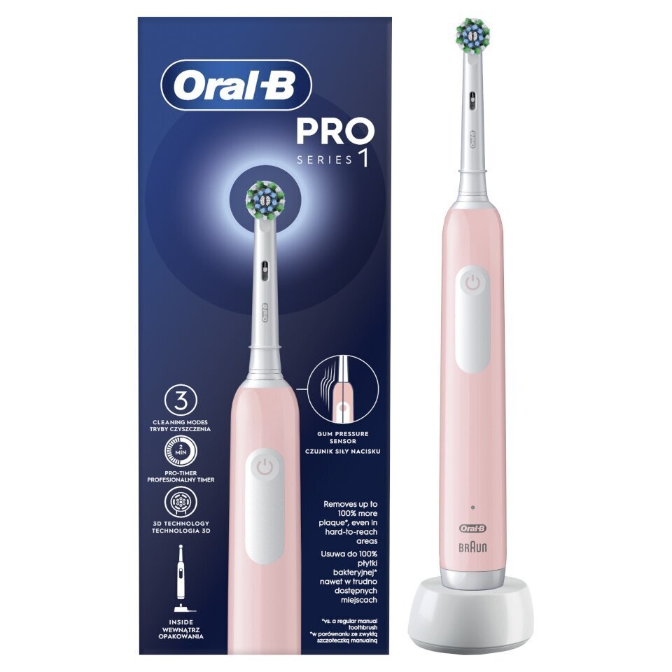 Oral-B Pro Series 1 Pink Cross Action cena un informācija | Elektriskās zobu birstes | 220.lv