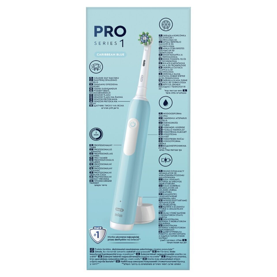 Oral-B Pro Series 1 Caribbean Blue Cross Action цена и информация | Elektriskās zobu birstes | 220.lv