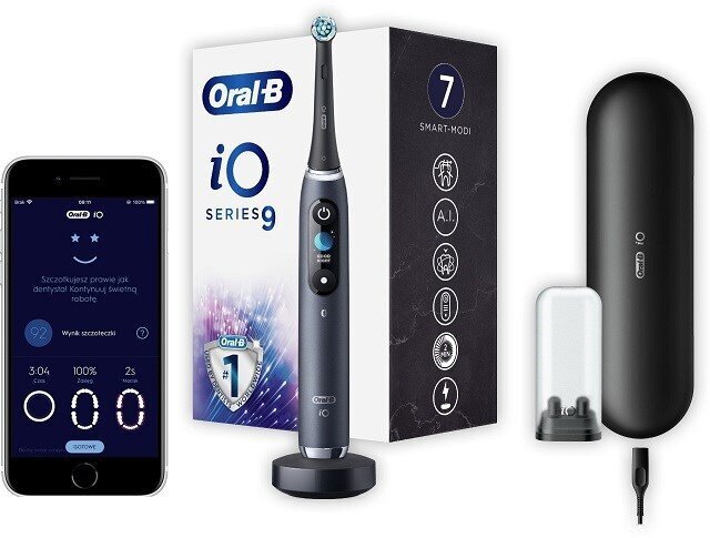 Oral-B iO Series 9 Black Onyx zobu birste цена и информация | Elektriskās zobu birstes | 220.lv