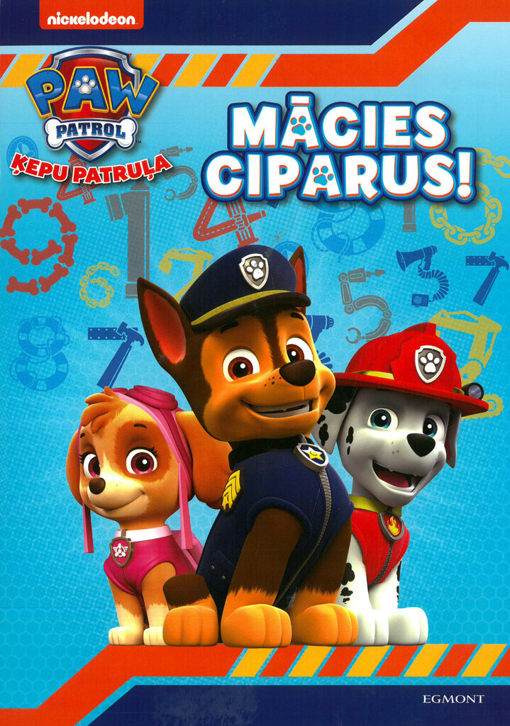 Mācies ciparus. Paw patrol cena un informācija | Krāsojamās grāmatas | 220.lv