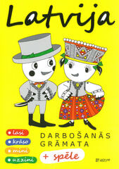 Latvija. Darbošanās grāmata+Spēle цена и информация | Книжки - раскраски | 220.lv
