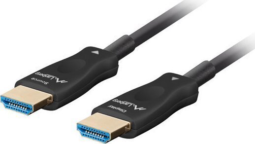 Lanberg CA-HDMI-30FB-0200-BK optiskais kabelis HDMI M/M 20m v2.1 8K AOC cena un informācija | Kabeļi un vadi | 220.lv