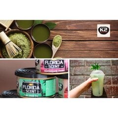 Gaisa atsvaidzinātājs bundžā K2 FLORIDA SCENT PURE GREEN TEA 42g цена и информация | Освежители воздуха для салона | 220.lv