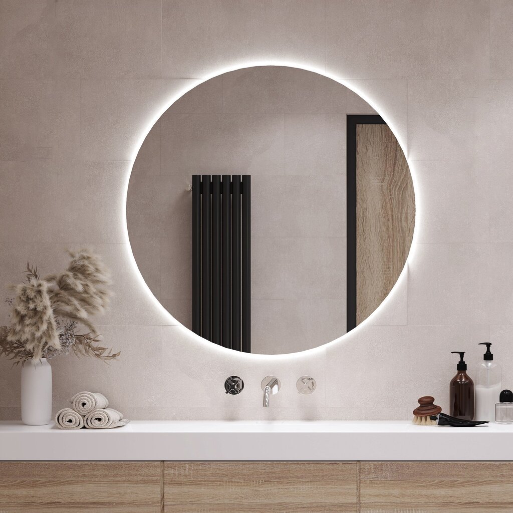 Sienas spogulis Tulup, Ø100 cm cena un informācija | Spoguļi | 220.lv