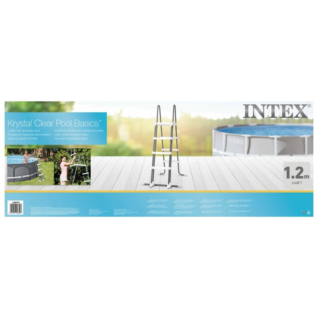 Intex baseina drošības kāpnes, 4 pakāpieni, 122 cm цена и информация | Baseinu piederumi | 220.lv