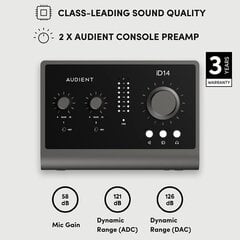 Высокопроизводительнaя звуковая карта Audient iD14 MKII цена и информация | Принадлежности для музыкальных инструментов | 220.lv