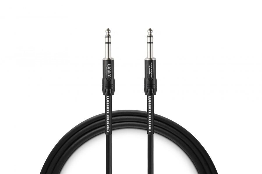 Warm Audio PRO-TRS-5 audio kabelis 1,5 m 6,35 mm TRS, melns цена и информация | Kabeļi un vadi | 220.lv