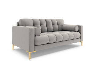 Dīvāns Cosmopolitan Design Bali 3S, gaiši pelēks/zelta krāsas cena un informācija | Dīvāni | 220.lv