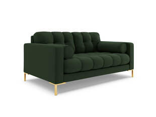 Dīvāns Cosmopolitan Design Bali 2S, tumši zaļš/zelta krāsas cena un informācija | Dīvāni | 220.lv