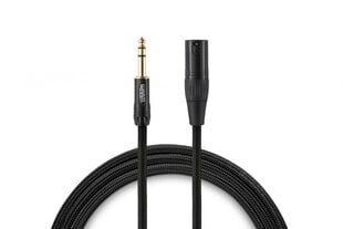 Warm Audio PREM-XLRM-TRSM-6 audio kabelis 1,8 m XLR 6,35 mm TRS, melns cena un informācija | Kabeļi un vadi | 220.lv