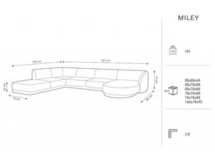 Мягкий уголок Micadoni Home Miley, коричневый цена и информация | Угловые диваны | 220.lv