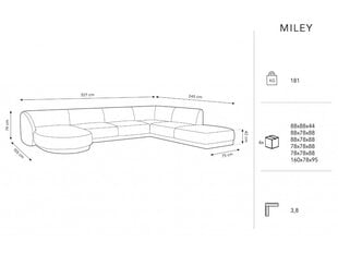 Stūra dīvāns Micadoni Home Miley, smilškrāsas цена и информация | Угловые диваны | 220.lv