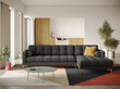 Stūra dīvāns Cosmopolitan Design Bali R 5S, tumši pelēks/zeltainas krāsas cena un informācija | Stūra dīvāni | 220.lv