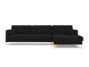 Stūra dīvāns Cosmopolitan Design Bali R 5S, melns/zeltainas krāsas цена и информация | Угловые диваны | 220.lv
