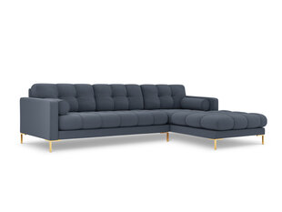 Stūra dīvāns Cosmopolitan Design Bali R 5S, tumši zils/zeltainas krāsas cena un informācija | Stūra dīvāni | 220.lv