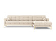 Stūra dīvāns Cosmopolitan Design Bali R 5S, gaišas smilškrāsas/zeltainas krāsas cena un informācija | Stūra dīvāni | 220.lv