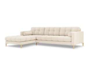 Stūra dīvāns Cosmopolitan Design Bali L 5S, gaišas smilškrāsas/zeltainas krāsas cena un informācija | Stūra dīvāni | 220.lv