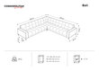 Universāls stūra dīvāns Cosmopolitan Design Bali 6S-V, sudrabains/melns cena un informācija | Stūra dīvāni | 220.lv