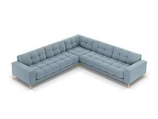 Universāls stūra dīvāns Cosmopolitan Design Bali 6S-V, gaiši zils/zeltainas krāsas cena un informācija | Stūra dīvāni | 220.lv