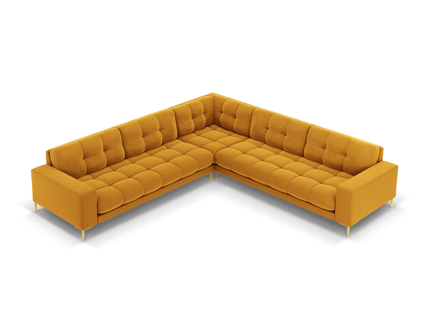 Universāls stūra dīvāns Cosmopolitan Design Bali 6S-V, dzeltens/zeltainas krāsas cena un informācija | Stūra dīvāni | 220.lv