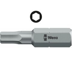 Standarta skrūvgrieža uzgalis Wera 840/1 Z HEX-PLUS 1/4 x 25 mm cena un informācija | Rokas instrumenti | 220.lv