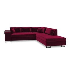 Labās puses stūra dīvāns Velvet Dolomite XL, 277x220x74 cm, sarkans cena un informācija | Stūra dīvāni | 220.lv
