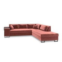 Правосторонний угловой диван Velvet Dolomite XL, 277x220x74 см, розовый цена и информация | Угловые диваны | 220.lv