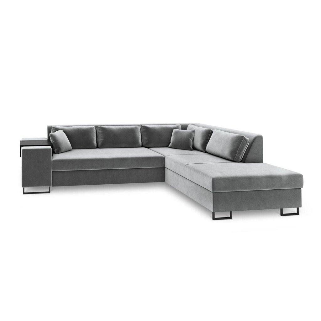 Labās puses stūra dīvāns Velvet Dolomite XL, 277x220x74 cm, pelēks cena un informācija | Stūra dīvāni | 220.lv
