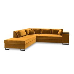Левосторонний угловой диван Velvet Dolomite XL, 277x220x74 см, желтый цена и информация | Угловые диваны | 220.lv