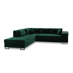 Левосторонний угловой диван Velvet Dolomite XL, 277x220x74 см, зеленый цена и информация | Угловые диваны | 220.lv