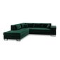 Kreisās puses stūra dīvāns Velvet Dolomite XL, 277x220x74 cm, zaļš cena un informācija | Stūra dīvāni | 220.lv