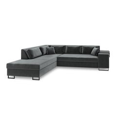 Левосторонний угловой диван Velvet Dolomite XL, 277x220x74 см, темно-серый цена и информация | Угловые диваны | 220.lv