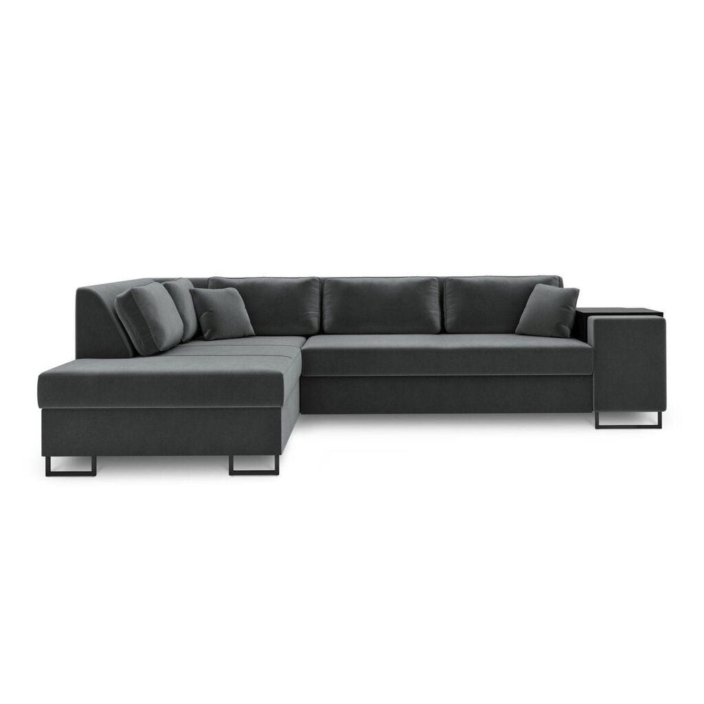Kreisās puses stūra dīvāns Velvet Dolomite XL, 277x220x74 cm, tumši pelēks cena un informācija | Stūra dīvāni | 220.lv