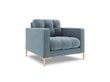 Krēsls Cosmopolitan Design Bali 1S-V, gaiši zilas/zeltainas krāsas cena un informācija | Atpūtas krēsli | 220.lv