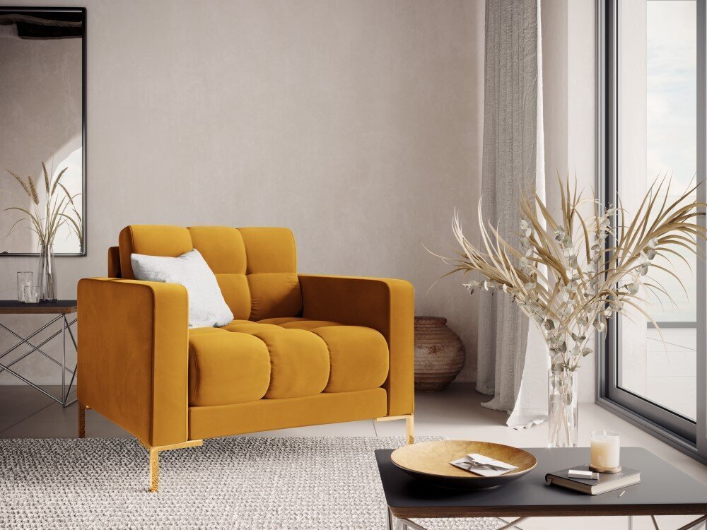 Krēsls Cosmopolitan Design Bali 1S-V, dzeltens/zeltainas krāsas cena un informācija | Atpūtas krēsli | 220.lv
